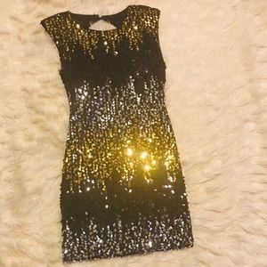 Little Black Sequin Dress